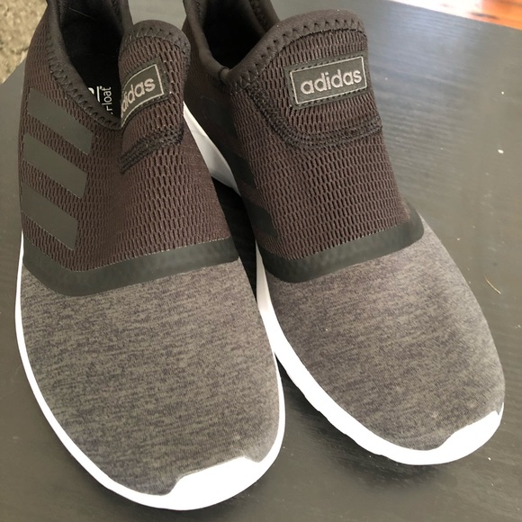 adidas Shoes - New 3 stripped black and gray slip on adidas